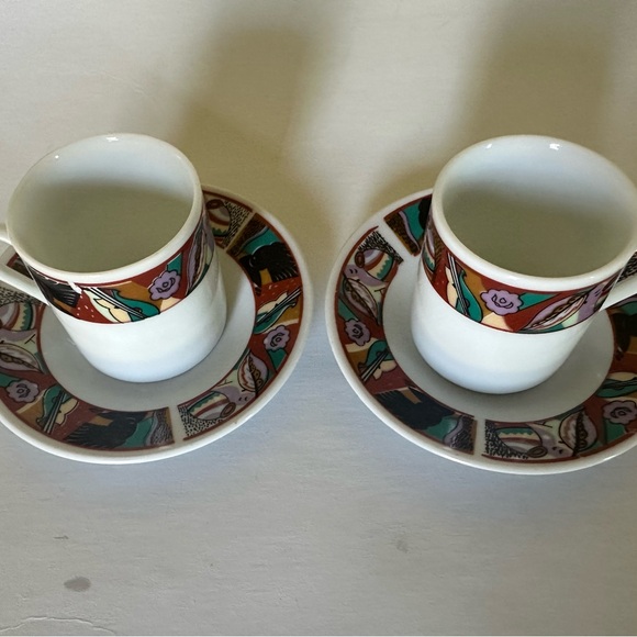 tea cup and saucer set Of 2 - Picture 2 of 8